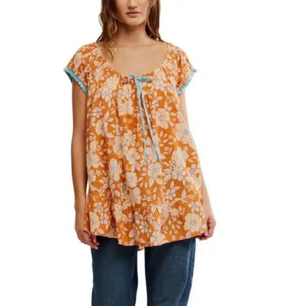 NWOT Free People Frankie Floral Tunic Sz XS